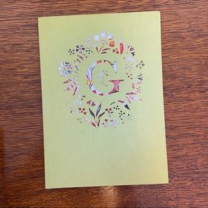 Anthropologie floral “G” journal